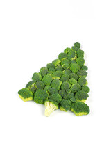 Albero di natale vegetale con broccoli 