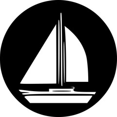 sail boat icon, sign, symbol, vector, art