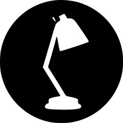 table lamp icon icon, sign, symbol, vector, art