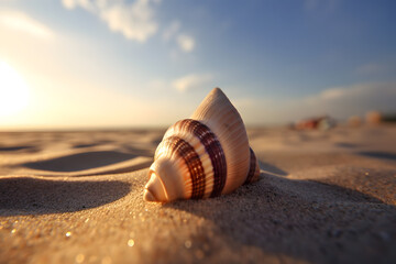 Fototapeta na wymiar seashell on the beach