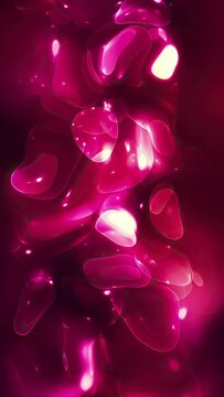 Magenta vertical video background with liquid slow motion marble mixture, For Social media mobile story, abstract advert backdrop for business purposes and phones