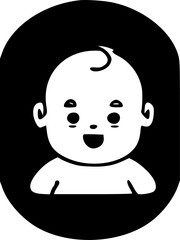 baby icon vector isolate on white background