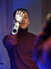 Futuristic Human with Bionic Hand - Advancement in Prosthetic Technology