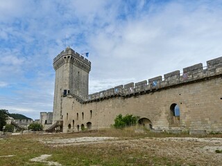 Beaucaire, May 2023 : Visit of the magnificent city of Beaucaire in Provence - View on the castle