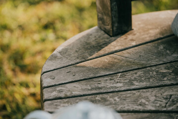 Old wooden table