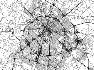 Obraz premium Road map of the city of Lexington Kentucky in the United States of America on a transparent background.