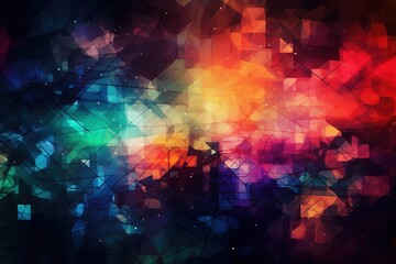 colorful abstract polygonal background -Ai
