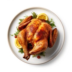 Roasted whole chicken. Generative AI