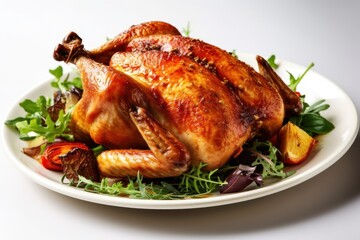 Roasted whole chicken. Generative AI