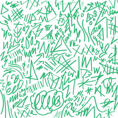 Vector geometric doodle hand drawn seamless pattern random decorative elements vector