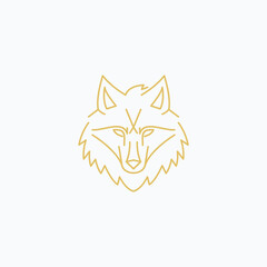 Obraz premium Abstract wolf head logo design vector illustration