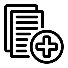 medical report line icon