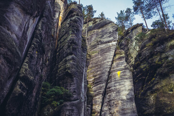 Rocks in Adrspach-Teplice Rocks national park in Czech Republic