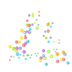Social media marketing icons internet tags target