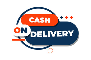 Cash on delivery badges collection. Cash on delivery label