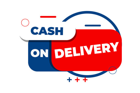 Cash on delivery badges collection. Cash on delivery label