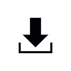 Download arrow flat vector icon.