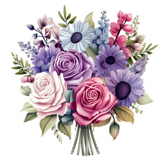 bouquet of flowers with ai generative,