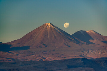 Atacama Desert, San Pedro de Atacama, Antofagasta, Chile on May 02, 2023. Moon Valley and...