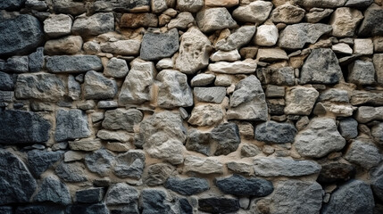 Part of texture stone wall, generative AI.