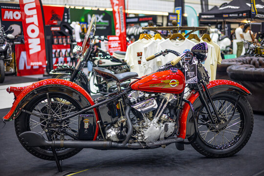 Harley Davidson Custom Build Contest And Exhibition Chopper Motocycle Bike Show Festival In Northen Bike Fest 2023. 20 May 2023,Chiang Mai, THAILAND.