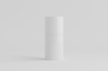 White Grey Plastic Bottle Shampoo Cosmetic Cream Mockup 3D Illustration 