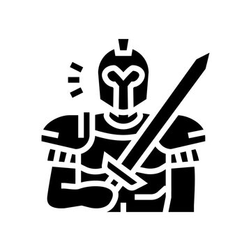 ares greek god mythology glyph icon vector. ares greek god mythology sign. isolated symbol illustration