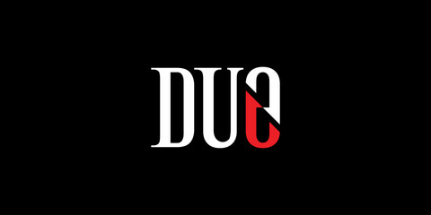 duo logo design letter vector inspiration