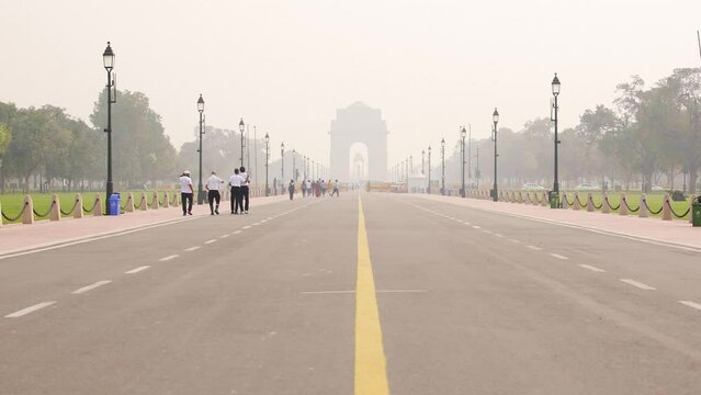 Delhi in winters with pollution