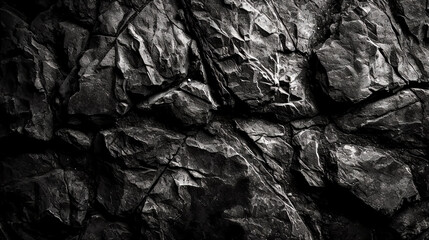 Rough, rough gray stone or mountain rock texture, generative AI. - obrazy, fototapety, plakaty