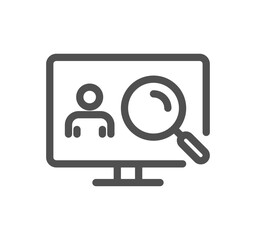 Biometric related icon outline and linear vector.