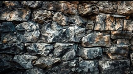 Part of texture stone wall, generative AI.
