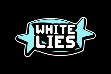 Vintage white lies streetwear y2k graphic design