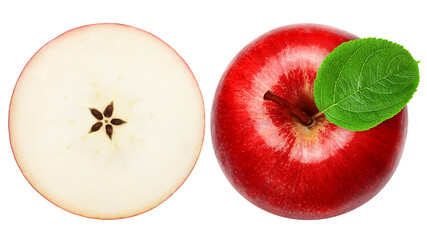 Apple isolated on white background, full depth of field