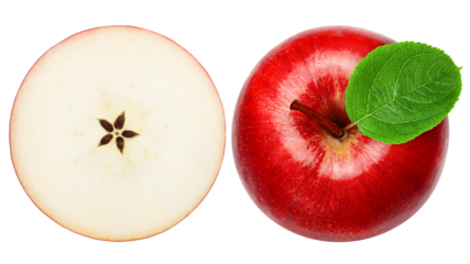 Apple isolated on white background, full depth of field