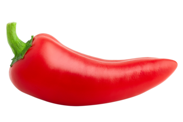 red hot chili peppers isolated on white background, full depth of field