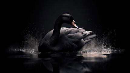 Black Swan Event Concept major rare unexpected case