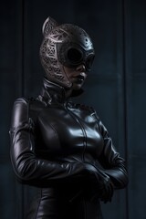 Fototapeta na wymiar Leather masks. AI series