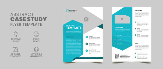 modern a4 business case study template design 