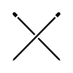 needles knitting wool glyph icon vector. needles knitting wool sign. isolated symbol illustration