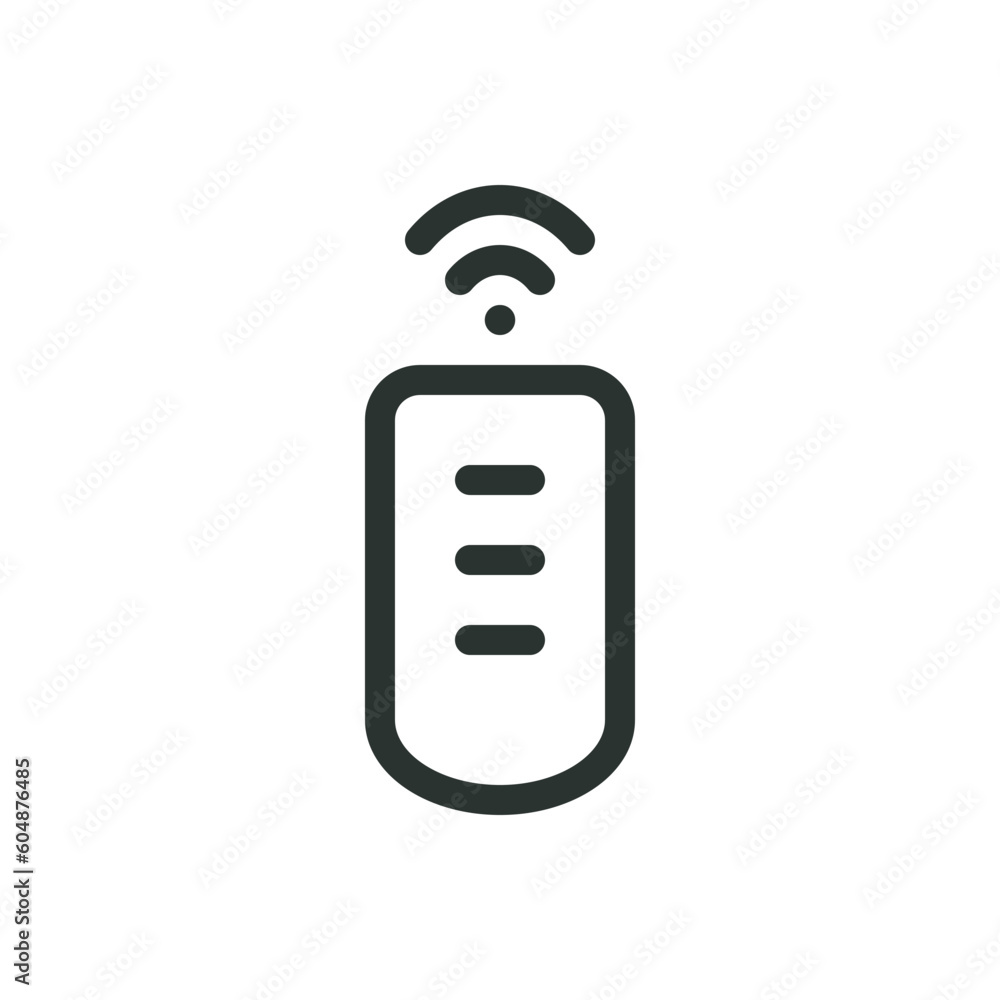 Poster digital remote control light switch isolated icon, wireless remote control vector icon with editable