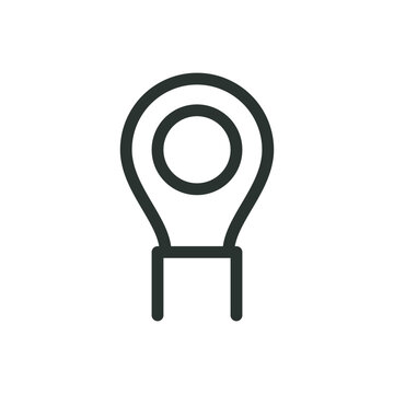 recommend clip art: Ring terminal isolated icon, insulated ring connector vector icon with editable stroke