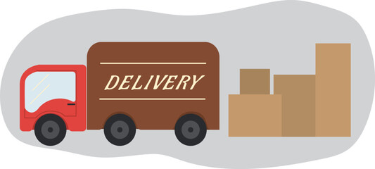 Delivery. Furniture transportation. High quality vector illustration.