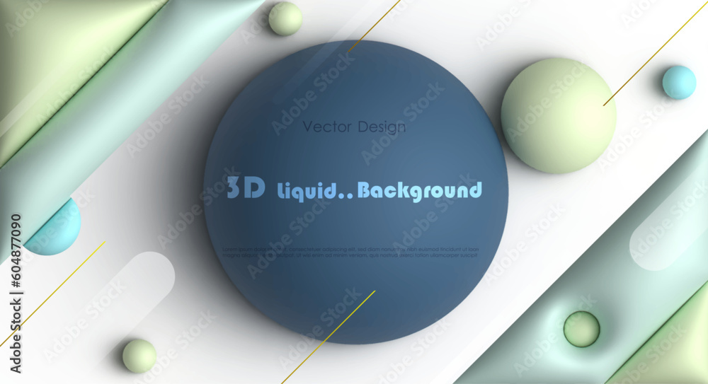 Poster vector, illustration abstract element with dynamic shape, gradient color, 3d rendering background. m
