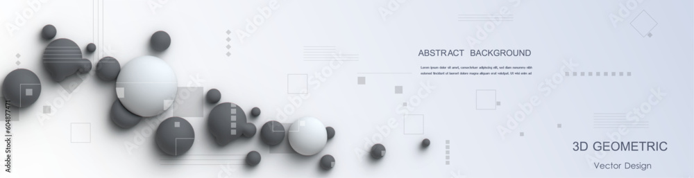 Poster vector, illustration abstract element with dynamic 3d shape, gradient color background. minimal line