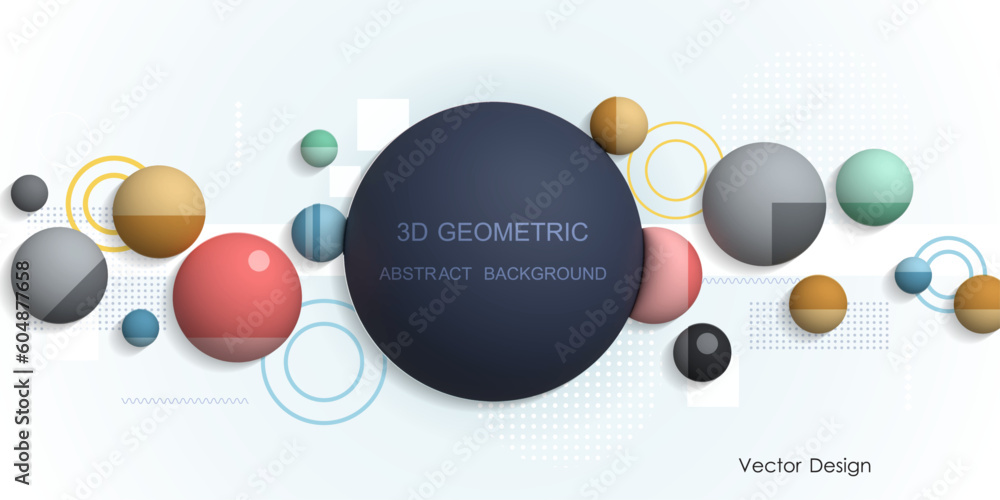 Poster illustration abstract dynamic liquid-fluid shape, gradient color background. 3d rendering bubble sha
