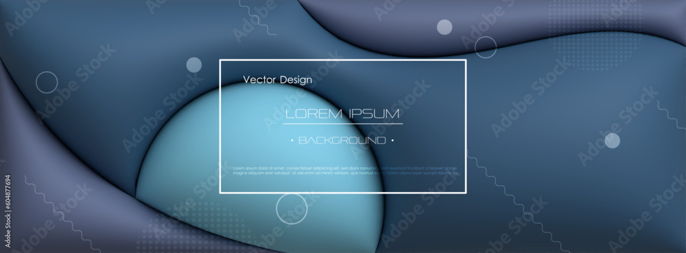 Wall mural Vector, Illustration abstract element with dynamic shape, gradient color, 3d rendering background. Minimal pattern geometric shape. Modern, futuristic graphic design for poster cover, banner template