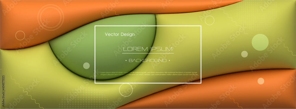 Poster vector, illustration abstract element with dynamic shape, 3d rendering white color background. minim