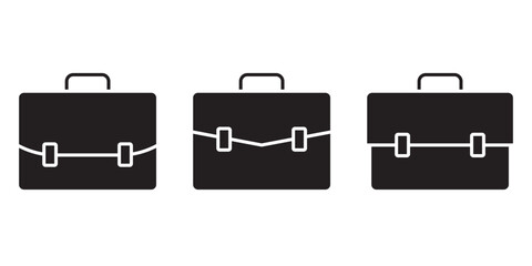 Briefcase icon set. Business elements