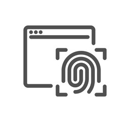 Biometric related icon outline and linear vector.